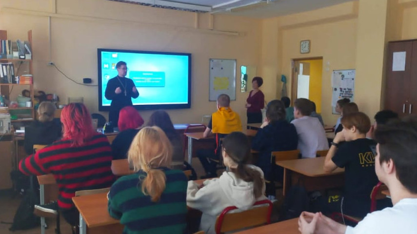 Встреча батюшки с учащимися 11 класса