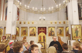 "Православный храм" урок в храме Всемилостивого Спаса
